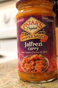 curry sauce in a jar, yes please