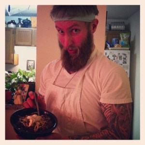 warren with excited chili face