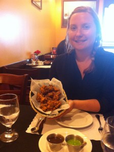 elise with the pakora