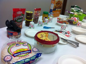 selection of ingredients for round 1