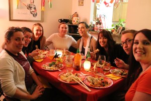 we almost didn't fit around the table!