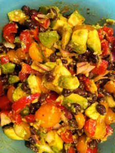 black bean and avocado salad